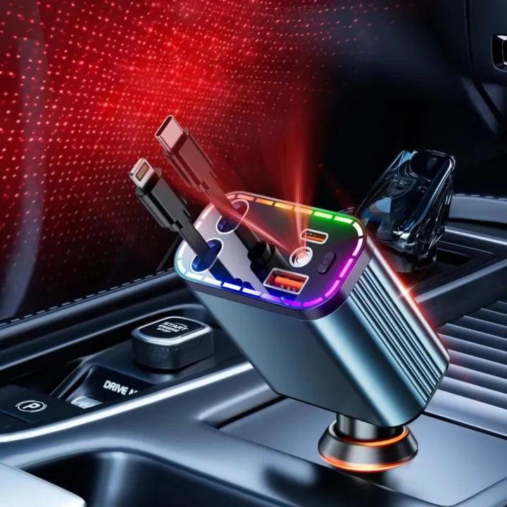 Car Charger 4-in-1 Retractable 69W Fast