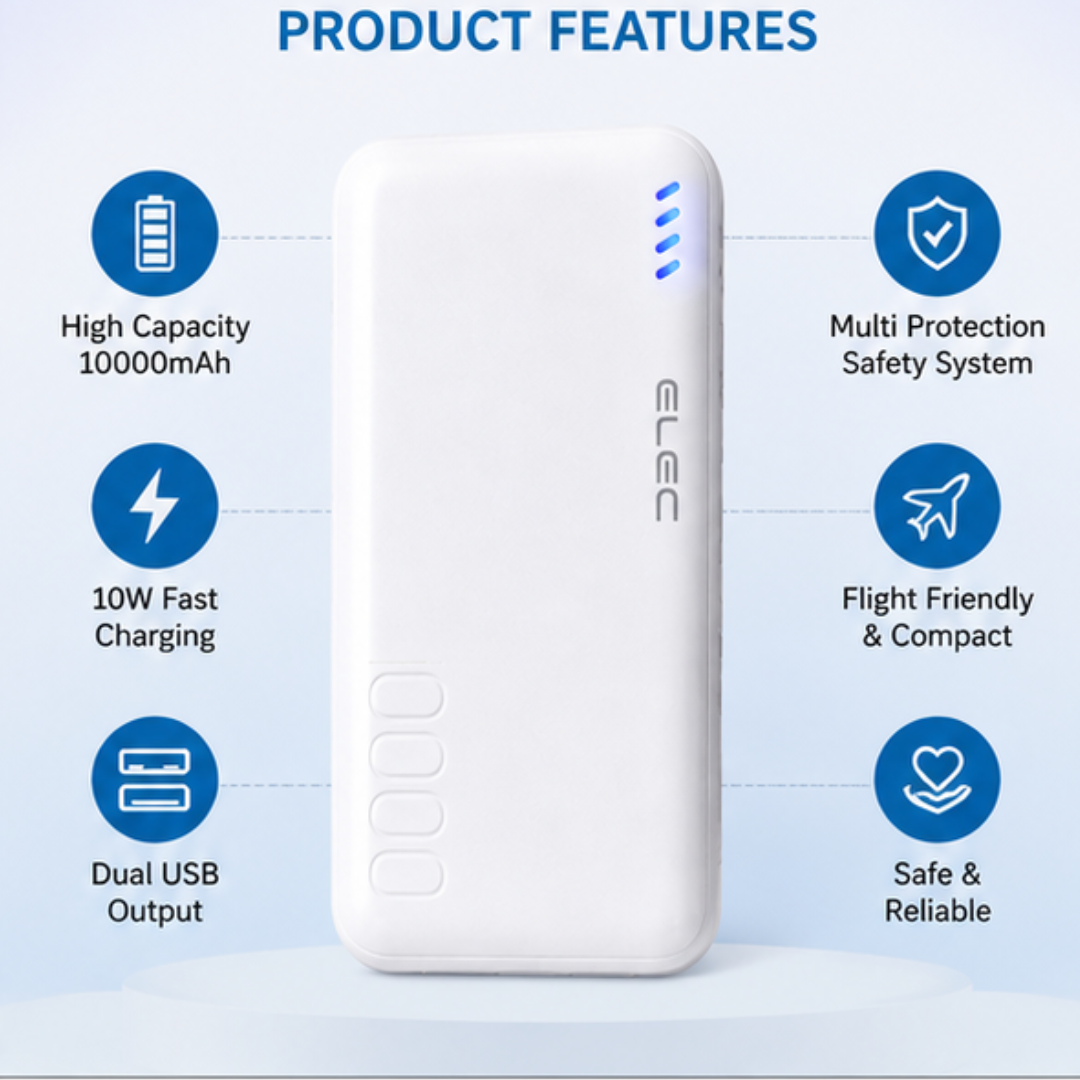 ELEC 10000-mAh FAST CHARGING POWER BANK